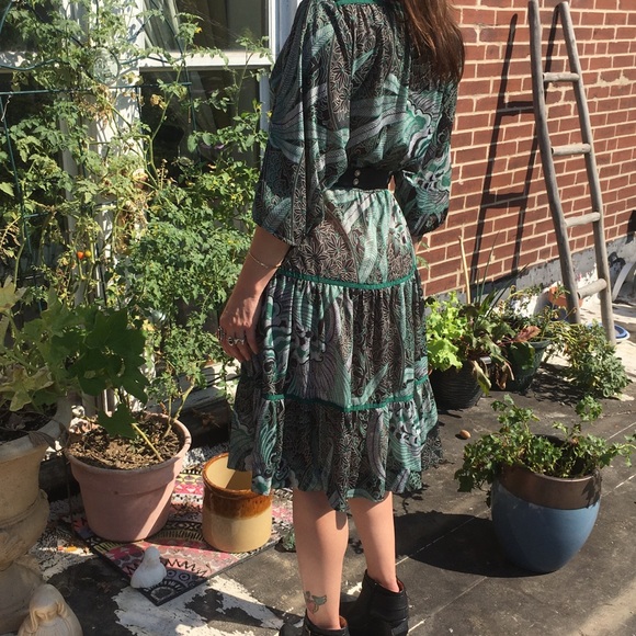 Vtg 60-70s Gunne Sax Japanese Motif FEATHER 420 Leaf Keyhole Custom Stylist’s - Picture 10 of 15